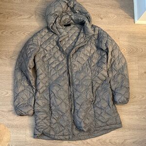 Women's Hooded Puffer Jacket - Gray